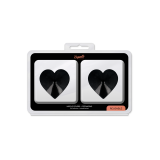 Coquette Chic Desire - Cubre Pezones Metal Corazones Negros |