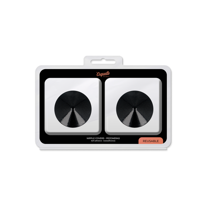 Coquette Chic Desire - Cubre Pezones Metal Circulos Negros |