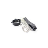 Ohmama Fetish - Collier Pénis Et Bracelet En Cuir Avec Chaîne