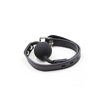 Ohmama Fetish - Silikon - Ballgag Mit Ledergürtel (Vorhängeschloss
