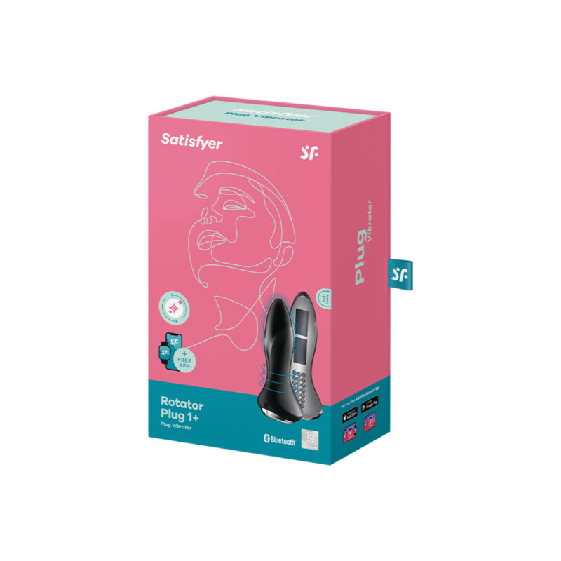 Satisfyer - Rotator Plug 1+ Plug Vibrador App Negro | Vybes.it