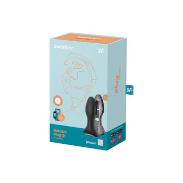 Satisfyer - Rotator Plug 2+ Plug Vibrador App Negro | Vybes.it