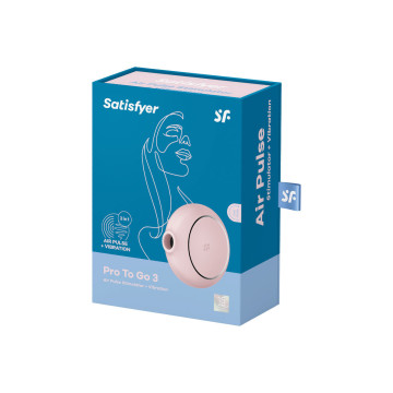Satisfyer - Pro To Go 3 Estimulador Y Vibrador Doble Rosa | Vybes.it
