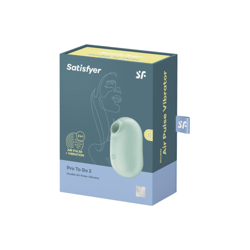 Satisfyer - Pro To Go 2 Estimulador Y Vibrador Doble Verde |