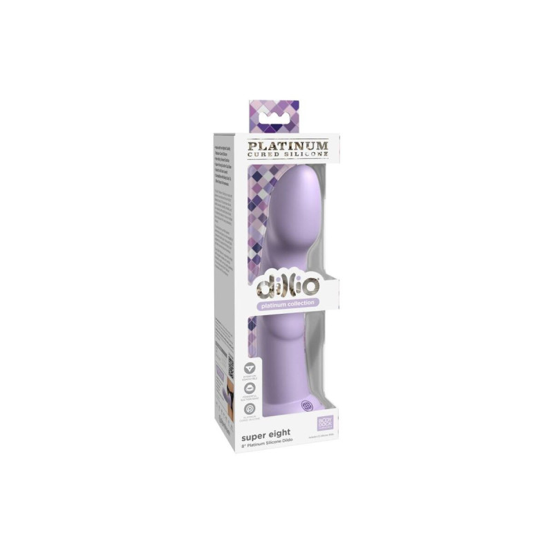 DILLIO - SUPER EIGHT 20,32 CM VIOLA - Falli senza vibrazioni