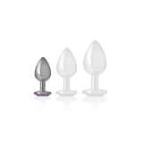 Intense - Plug Anal En Métal Aluminium Avec Cristal Violet Taille S