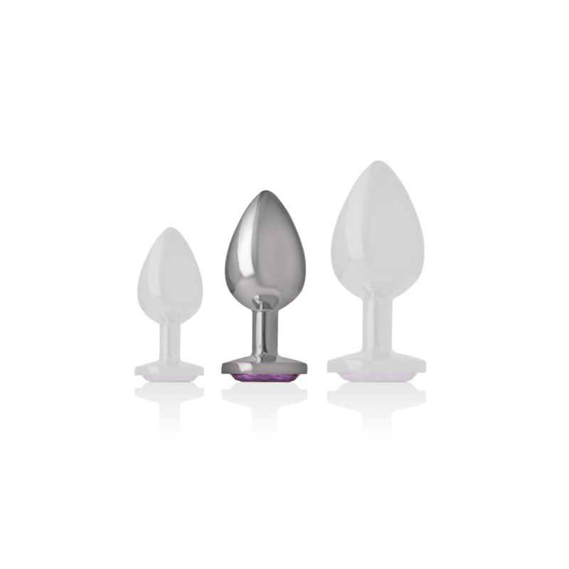 Intense - Analplug Aus Aluminiummetall Mit Violettem Kristall