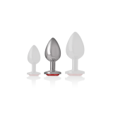 Intense - Plug Anal En Métal Avec Cristal Rouge Taille M | Vybes.it