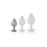 Intense - Plug Anal En Métal Aluminium Avec Cristal Noir Taille S |