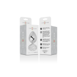 Intense - Plug Anal Metal Aluminio Con Cristal Plata Talla M |