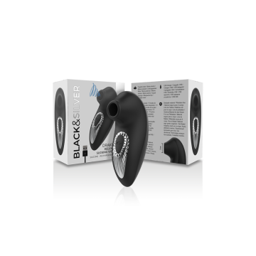 Black&Silver - Drake Deluxe Sucking Vibe Ricaricabile In Silicone