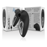 BLACK&SILVER - DRAKE DELUXE SUCKING VIBE SILICONA RECARGABLE NEGRO