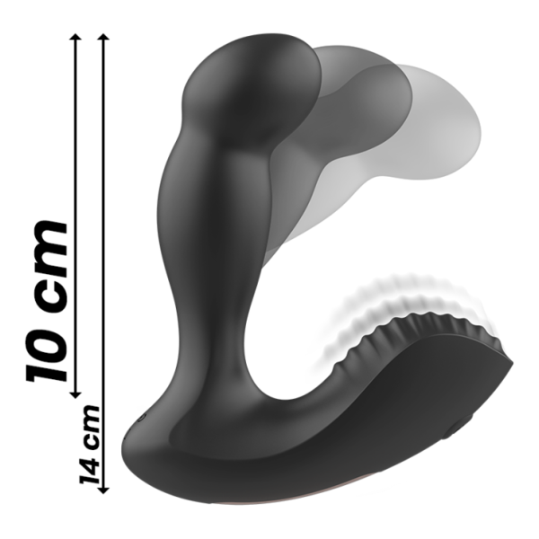 IBIZA - MASAJEADOR ANAL WAVE Y VIBRACIÓN CONTROL REMOTO 11 x 4 CM