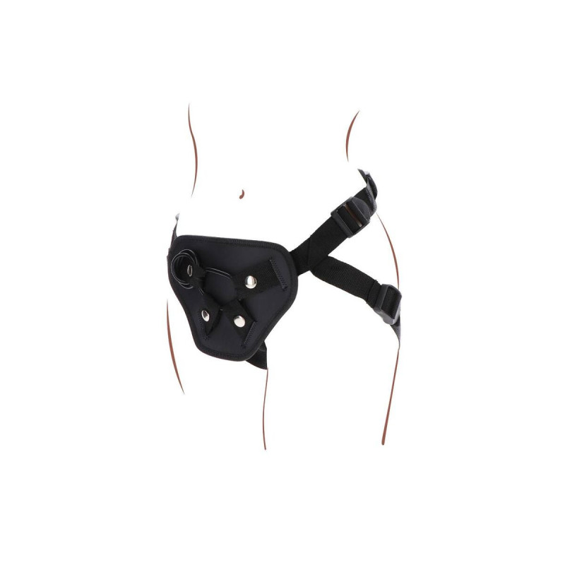 Get Real - Strap - On Deluxe Harnés Negro | Vybes.it