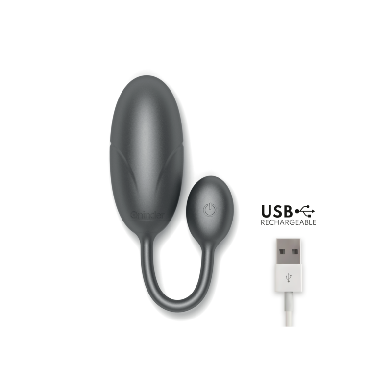 Oninder - Tokyo Huevo Vibrador Negro 7.5 X 3.2 Cm - App Gratuita |