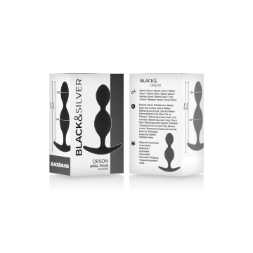BLACK&SILVER - ORSON PLUG SILIKON 2 ANALWELLEN 9 CM - Analkugeln