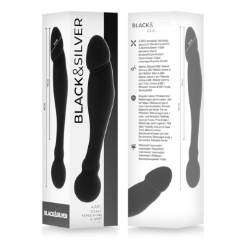 BLACK&SILVER - KARL DILDO ESTIMULADOR PUNTO G 18 CM