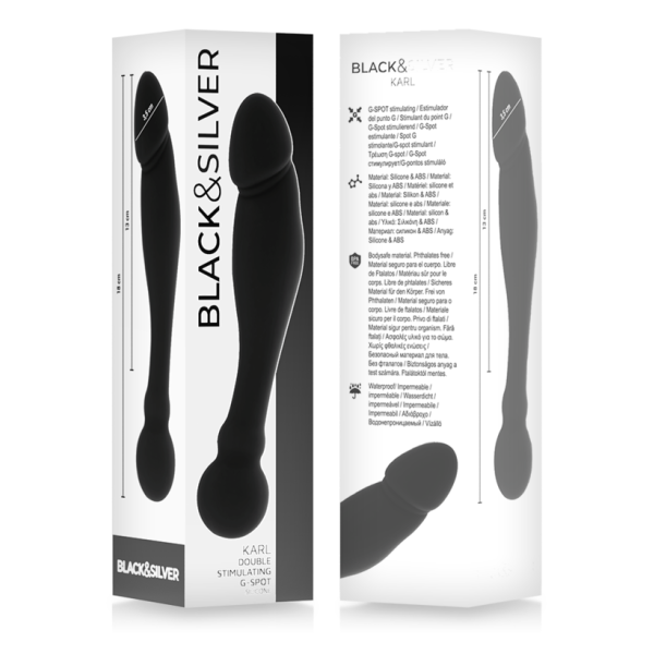 BLACK&SILVER - KARL DILDO ESTIMULADOR PUNTO G 18 CM