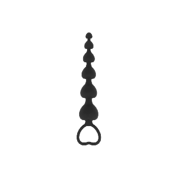 Black&Silver - Chaîne De Coeurs Anal Mila 18 Cm | Vybes.it