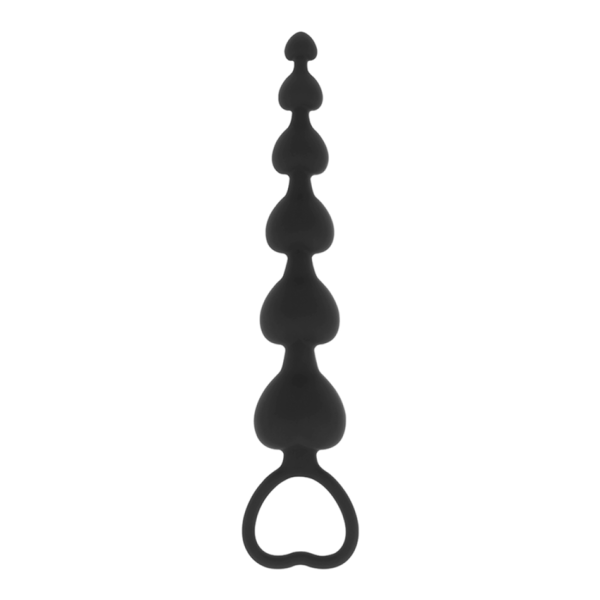 BLACK&SILVER - MILA CADENA ANAL DE CORAZONES 18 CM
