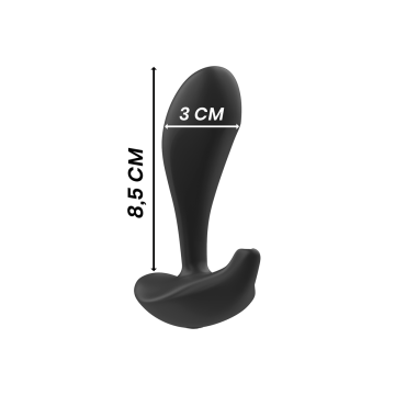 Black&Silver - Télécommande En Silicone Pour Plug Anal Dwayne |