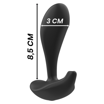 BLACK&SILVER - DWAYNE PLUG ANAL SILICONA CONTROL REMOTO