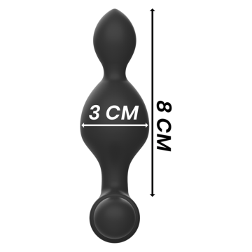 BLACK&SILVER - TUCKER PEQUEÑO PLUG ANAL SILICONA CONTROL REMOTO