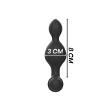 Black&Silver - Tucker Kleine Analstecker Aus Silikon Mit