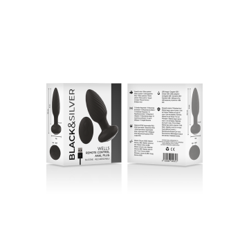 Black&Silver - Telecomando Rotatore Anale In Silicone Con Tappo