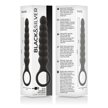BLACK&SILVER - BOB POTENTE VIBRADOR DILATADOR ANAL SILICONA