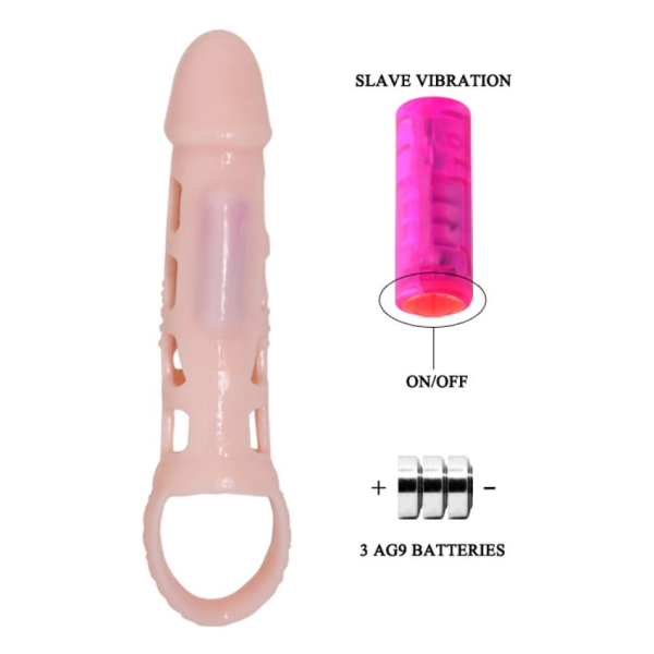 PRETTY LOVE - HARRISON FUNDA EXTENSORA PENE CON VIBRACIÓN Y STRAP 13.5 CM