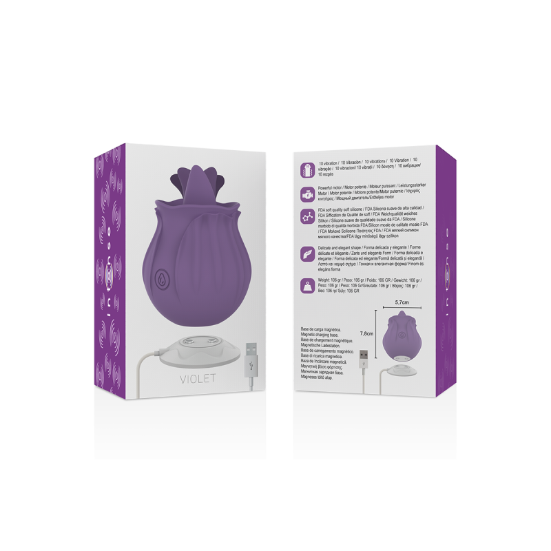 Intense - Violet Estimulador Lengua Base Magnética | Vybes.it