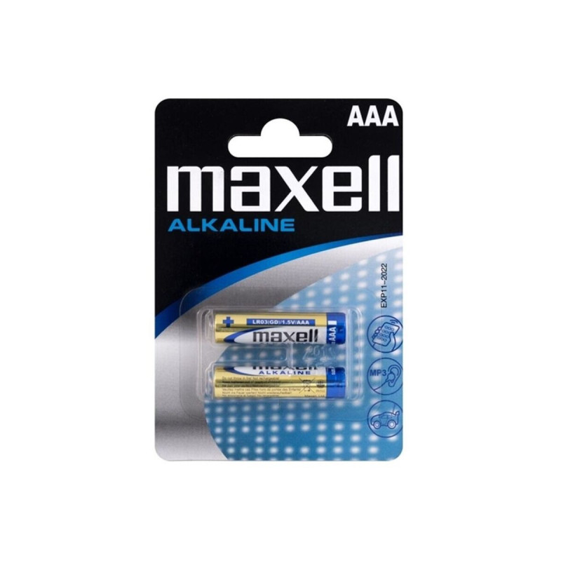 MAXELL - ALKALINE BATTERY AAA LR03 BLISTER * 2 - Batteries