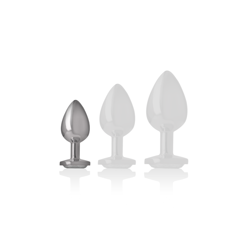 Intense - White Heart Aluminium Metall Anal Plug Grösse S | Vybes.it