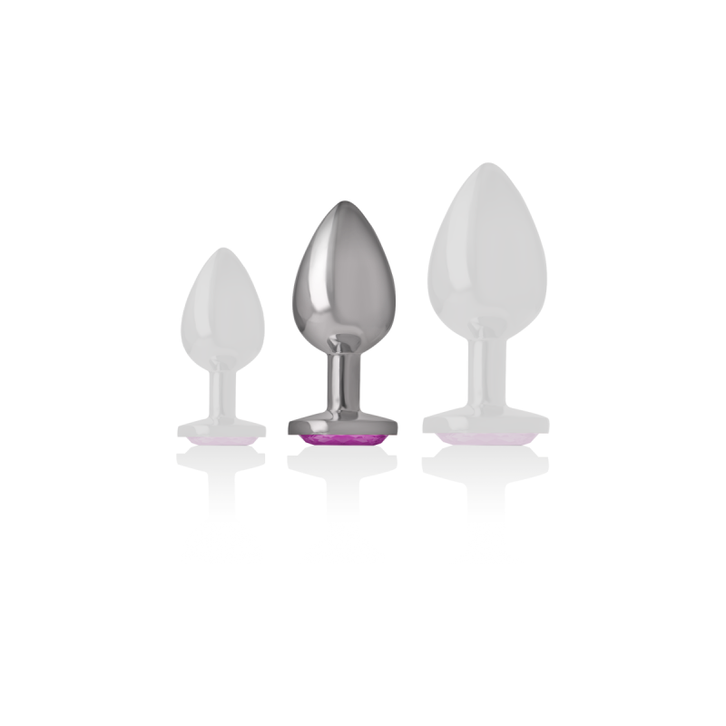 Intense - Plug Anal Metal Aluminio Corazón Rosa Talla M | Vybes.it