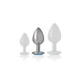 Intense - Plug Anal Métal Aluminium Coeur Bleu Taille M | Vybes.it