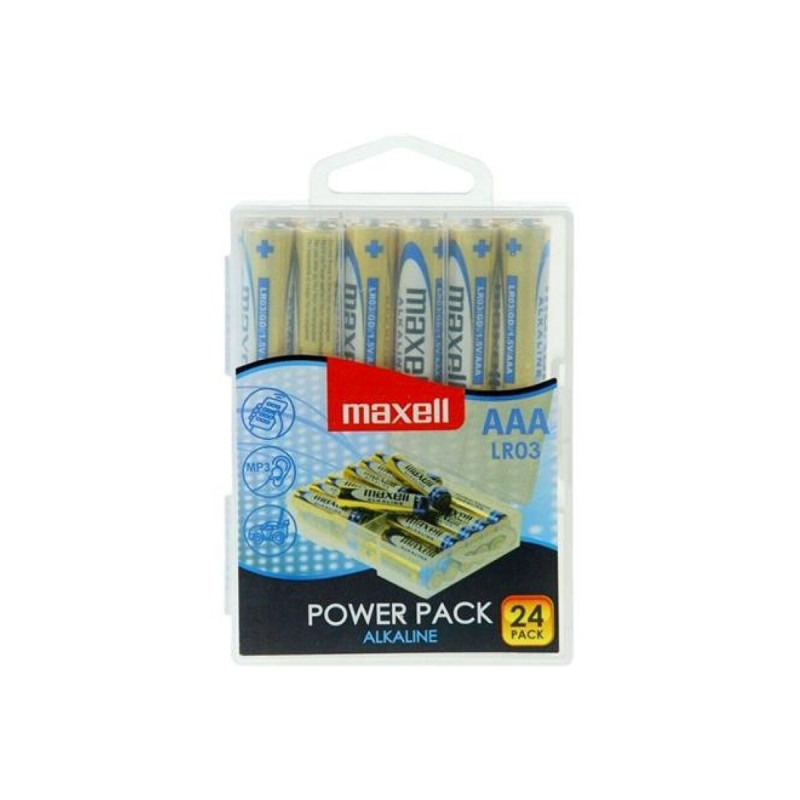 MAXELL - PILES ALCALINES AAA LR03 PACK * 24 PILES - Batteries