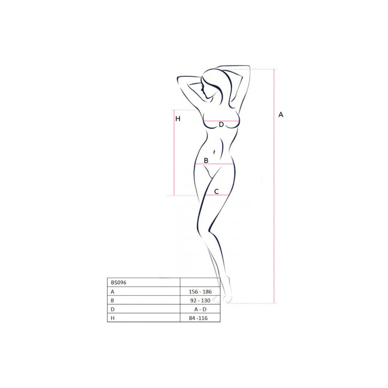 PASSION - BS096 ROTER BODYSTOCKING, EINE GRÖSSE - PASSION WOMAN BODYS…