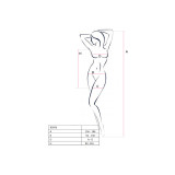 PASSION - BS096 WEISSER BODYSTOCKING, EINE GRÖSSE - PASSION WOMAN BOD…