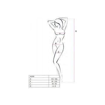 PASSION - BS098 BODYSTOCKING BIANCO TAGLIA UNICA - PASSION WOMAN BODY…