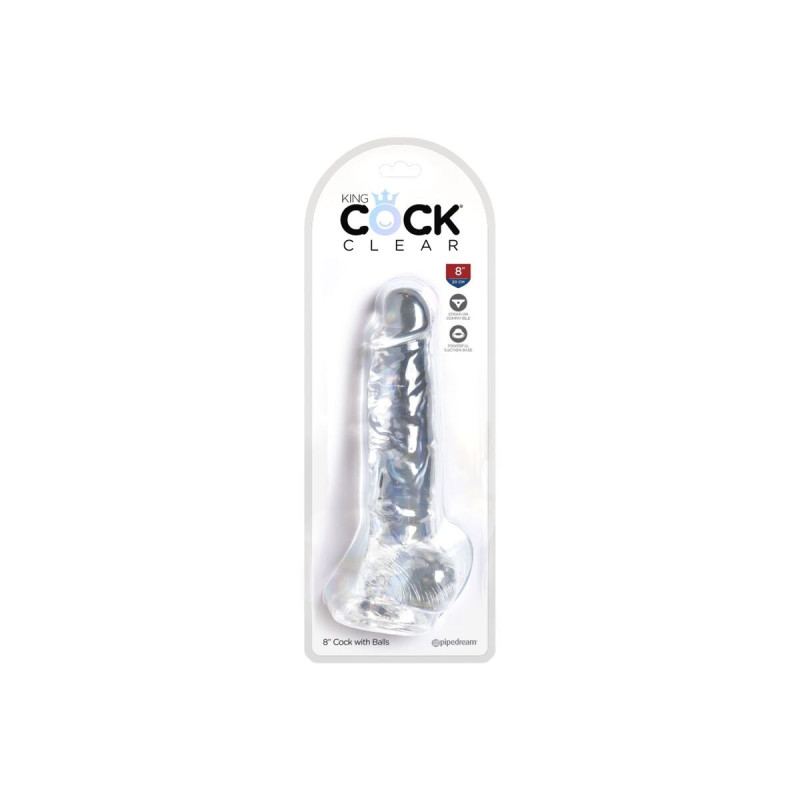King Cock - Clear Realistischer Penis Mit Eieren 16.5 Cm