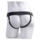 FETISH FANTASY SERIES - HARNAIS RÉGLABLE TÉLÉCOMMANDE PÉNIS RÉALISTE AVEC TESTICULES RECHARGEABLES ET VIBRATEUR 15 CM