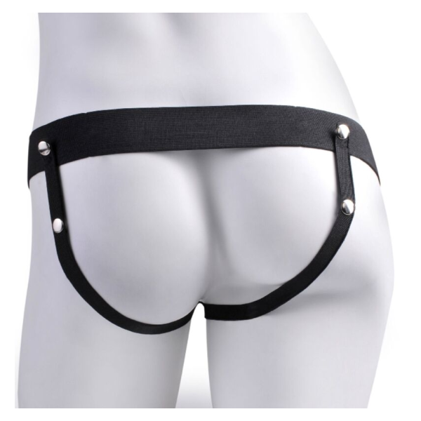 FETISH FANTASY SERIES - IMBRACATURA REGOLABILE PENE REALISTICO CON SFERE RICARICABILI E VIBRATORE 17,8 CM
