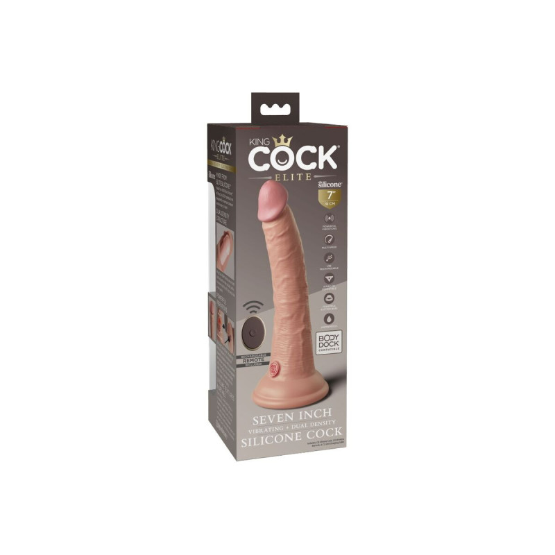 King Cock - Élite Dildo Realístico Vibrador & Silicona Control