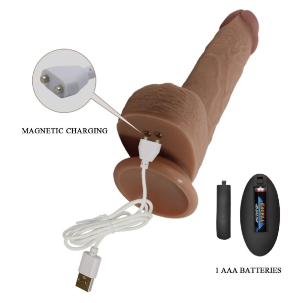 PRETTY LOVE - TOMMY DILDO REALISTA VIBRADOR 22.5 CM
