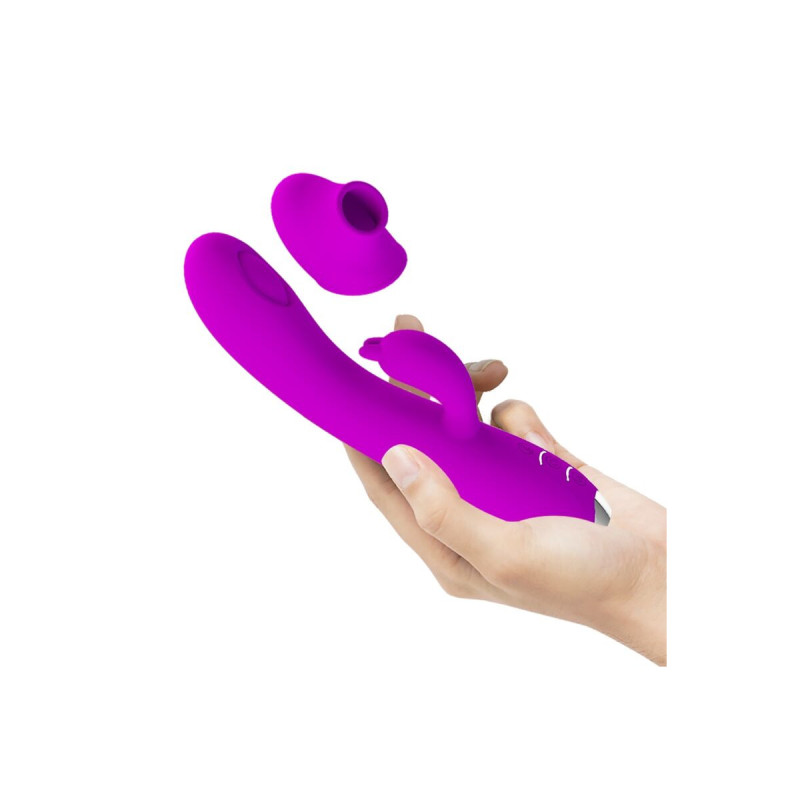 PRETTY LOVE - REGINA WIEDERAUFLADBARER VIBRATOR-SAUGGEL LILA - HIGH T…