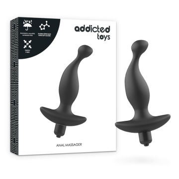 ADDICTED TOYS - MASSEUR ANAL AVEC VIBRATION NOIRE MODÈLE 1