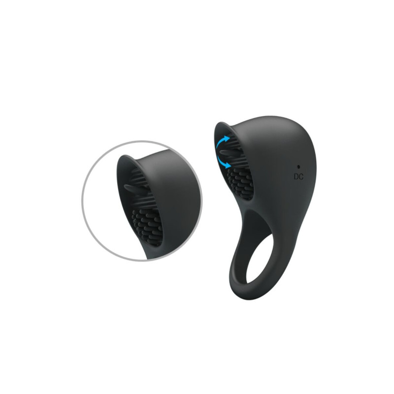 Pretty Love - Anneau Pénis Vibrant Avec Langue Noire | Vybes.it