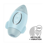 SATISFYER - MISSION CONTROL AZUL VIBRADOR PEQUEÑO DE DOBLE IMPULSO