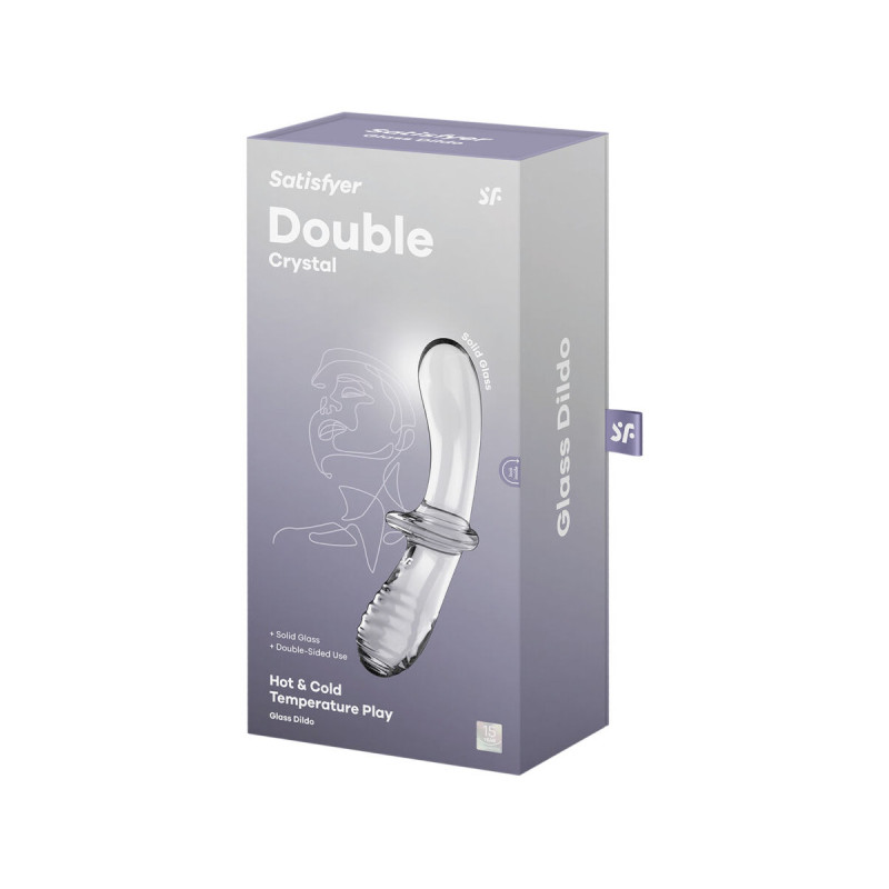 Satisfyer - Double Crystal Dildo Transparente | Vybes.it